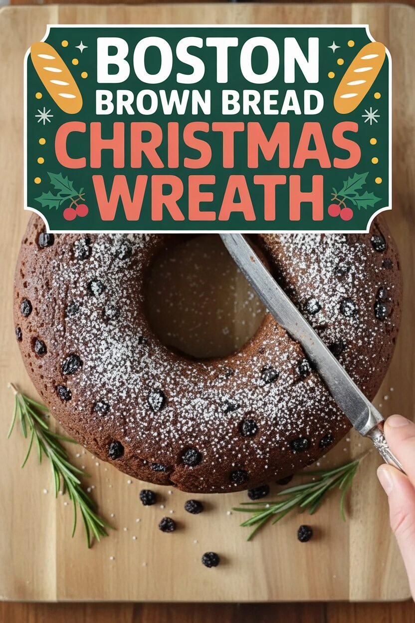 Boston Brown Bread Christmas Wreath