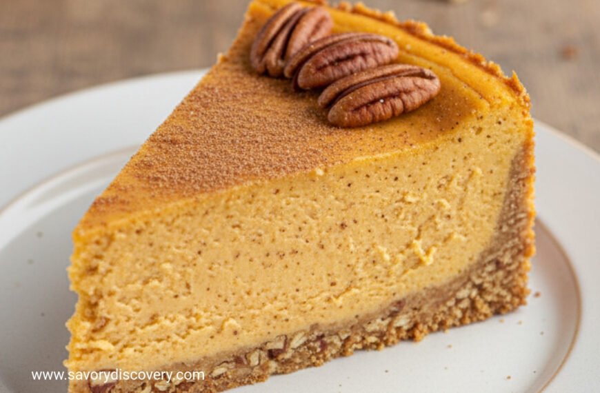 Bourbon Spiced Pumpkin Cheesecake with Pecan Crust