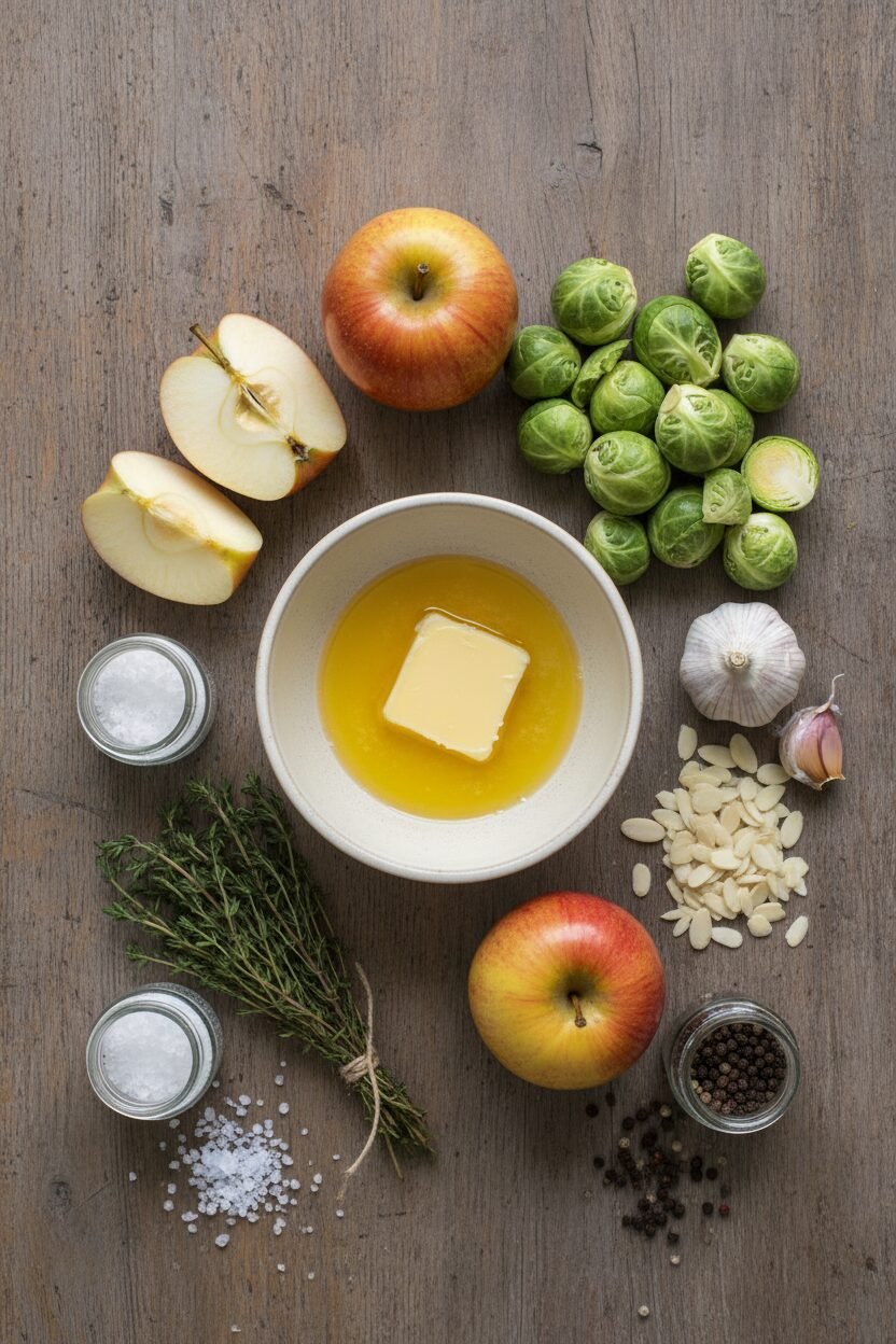 Brussels Sprouts with Apples and Almonds Recipe