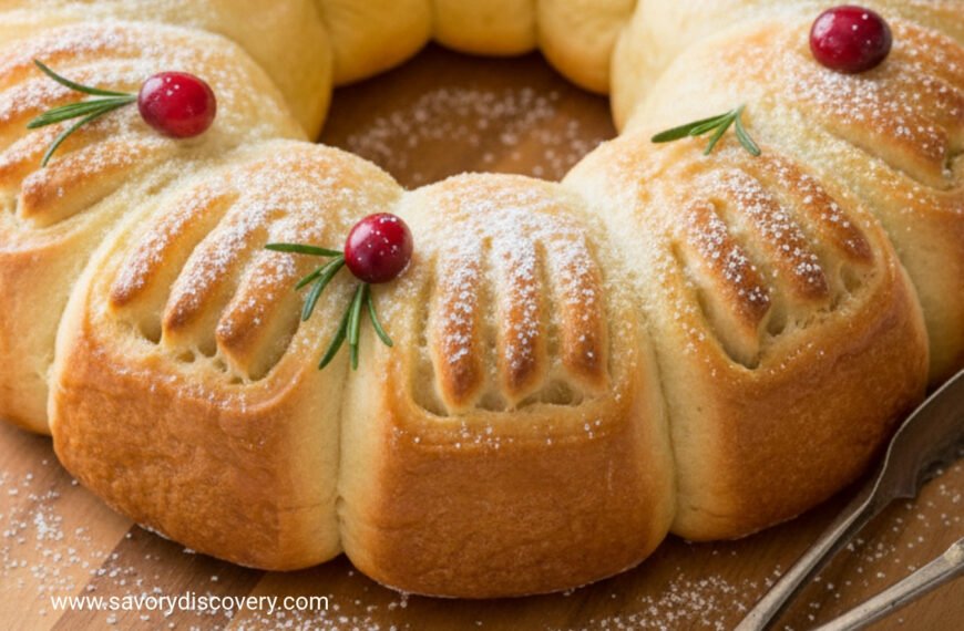 Buttery Christmas Fan Roll Wreath