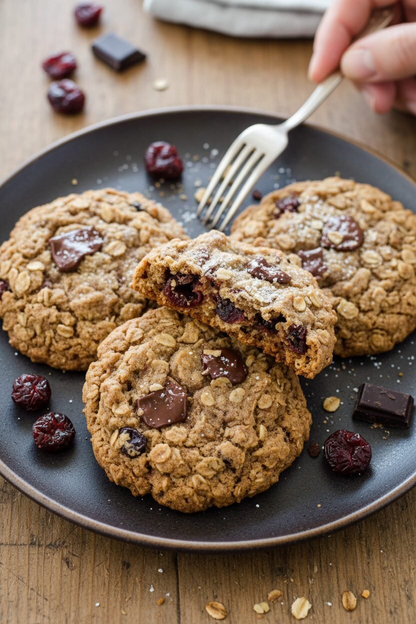 Cherry Chocolate Chunk Oatmeal Cookies