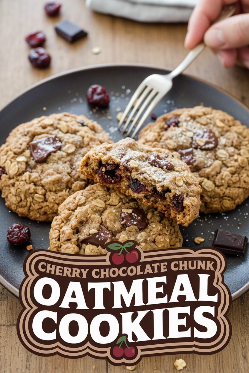 Cherry Chocolate Chunk Oatmeal Cookies