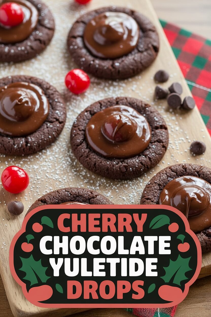 Cherry Chocolate Yuletide Drops