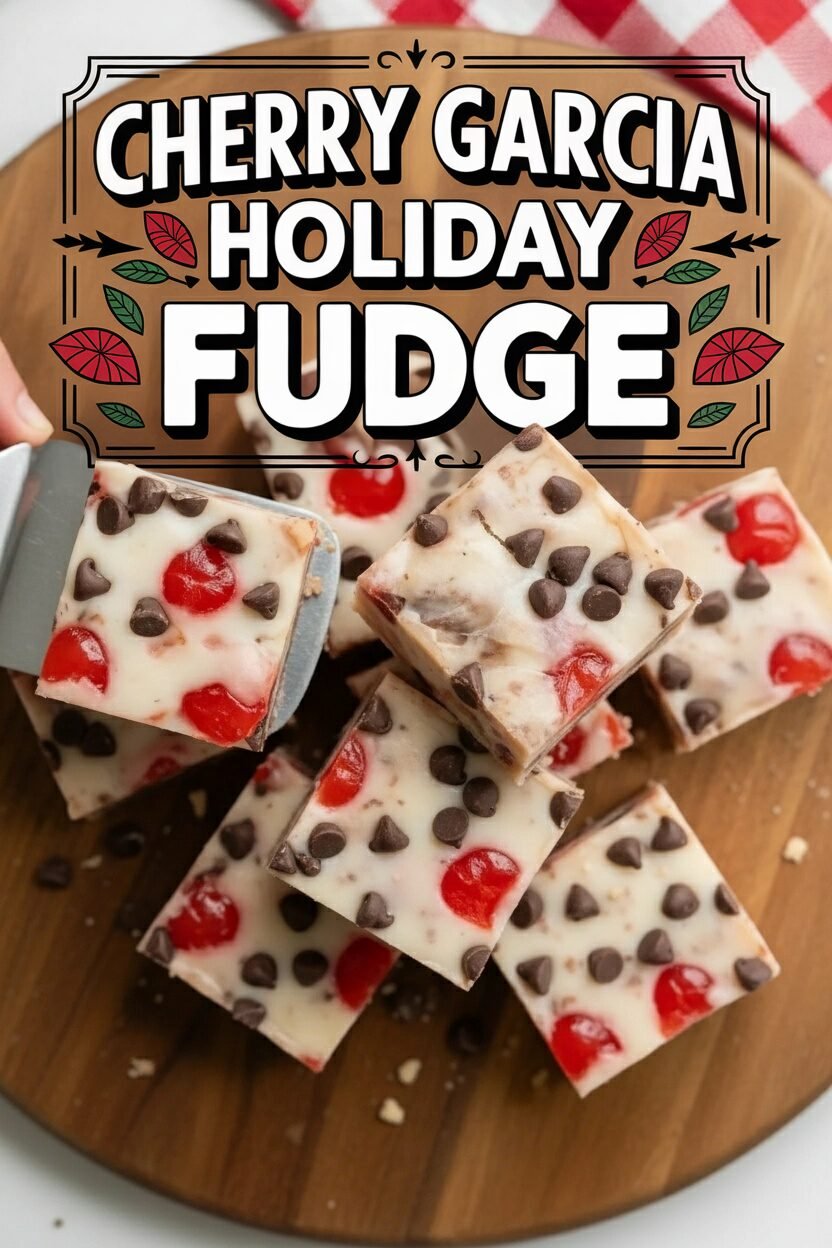 Cherry Garcia Holiday Fudge