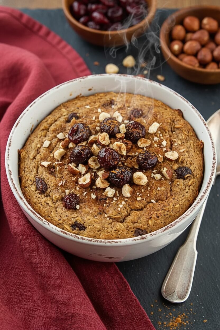 Cherry Hazelnut Christmas Oats