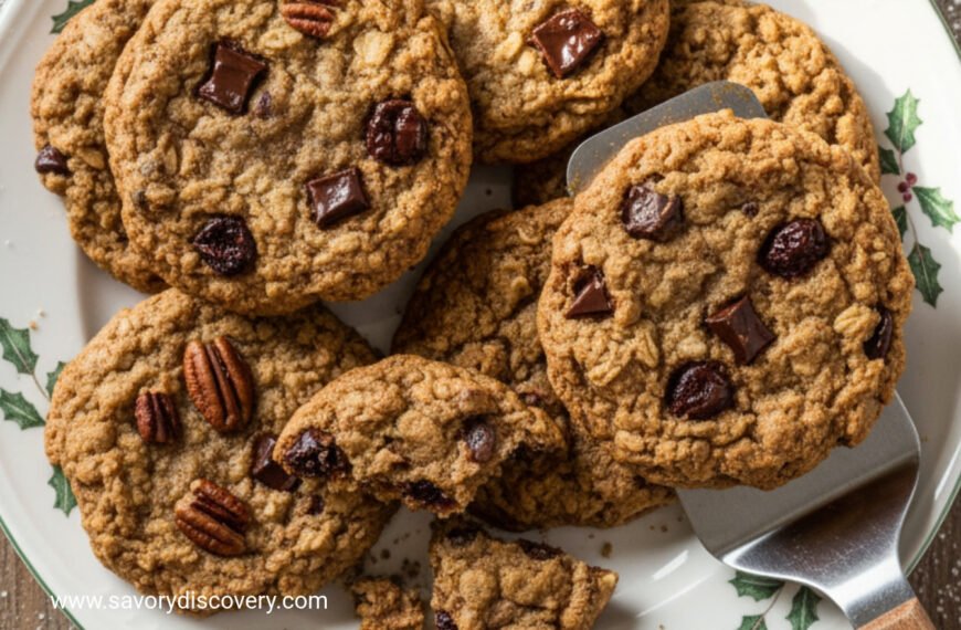 Cherry Pecan Chocolate Chunk Christmas Cookies