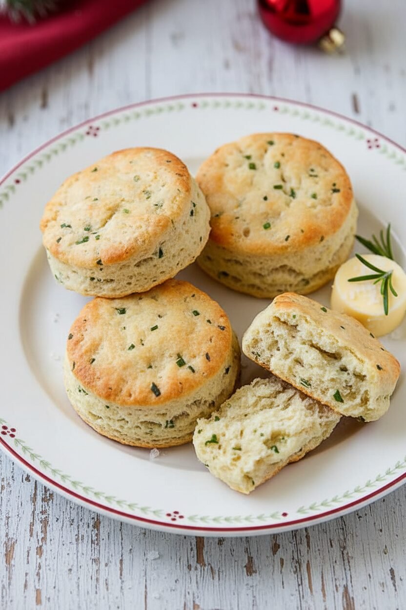 Chive and Potato Christmas Biscuits