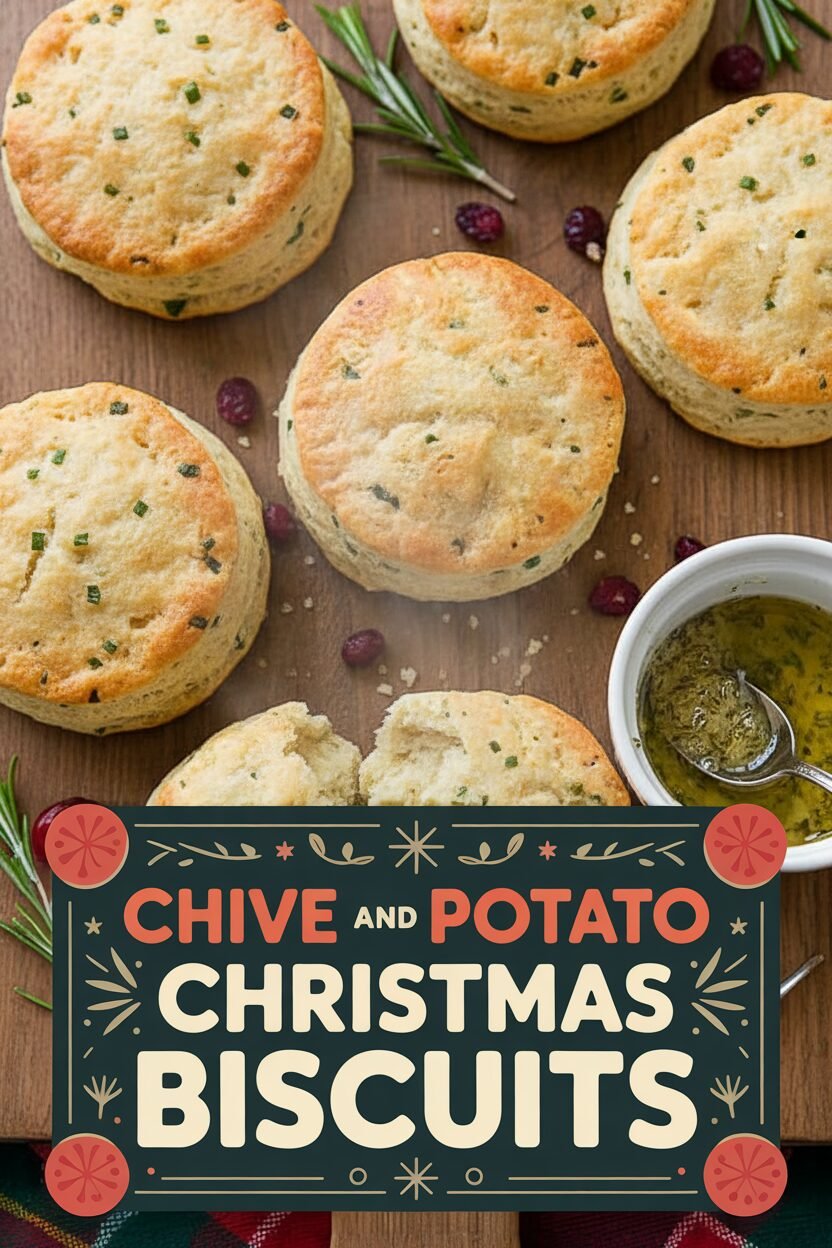 Chive and Potato Christmas Biscuits