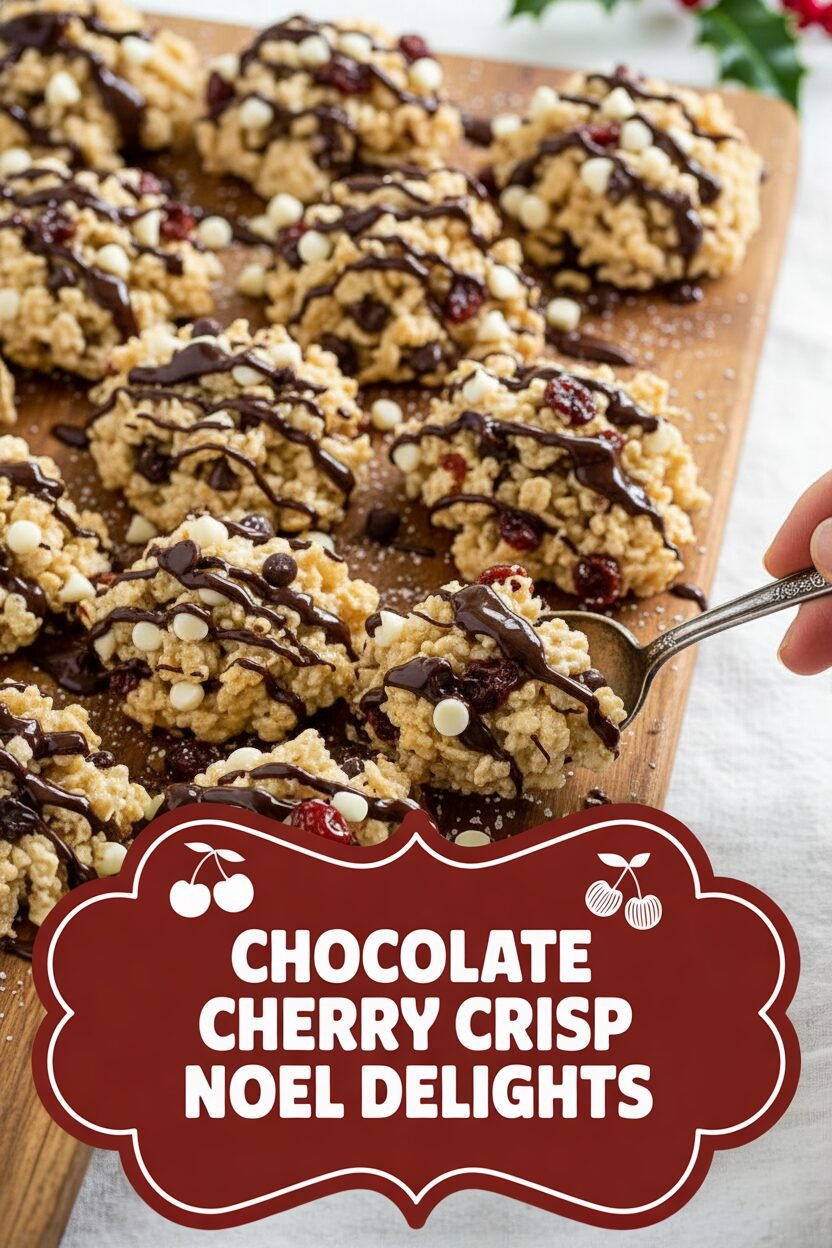 Chocolate Cherry Crisp Noel Delights