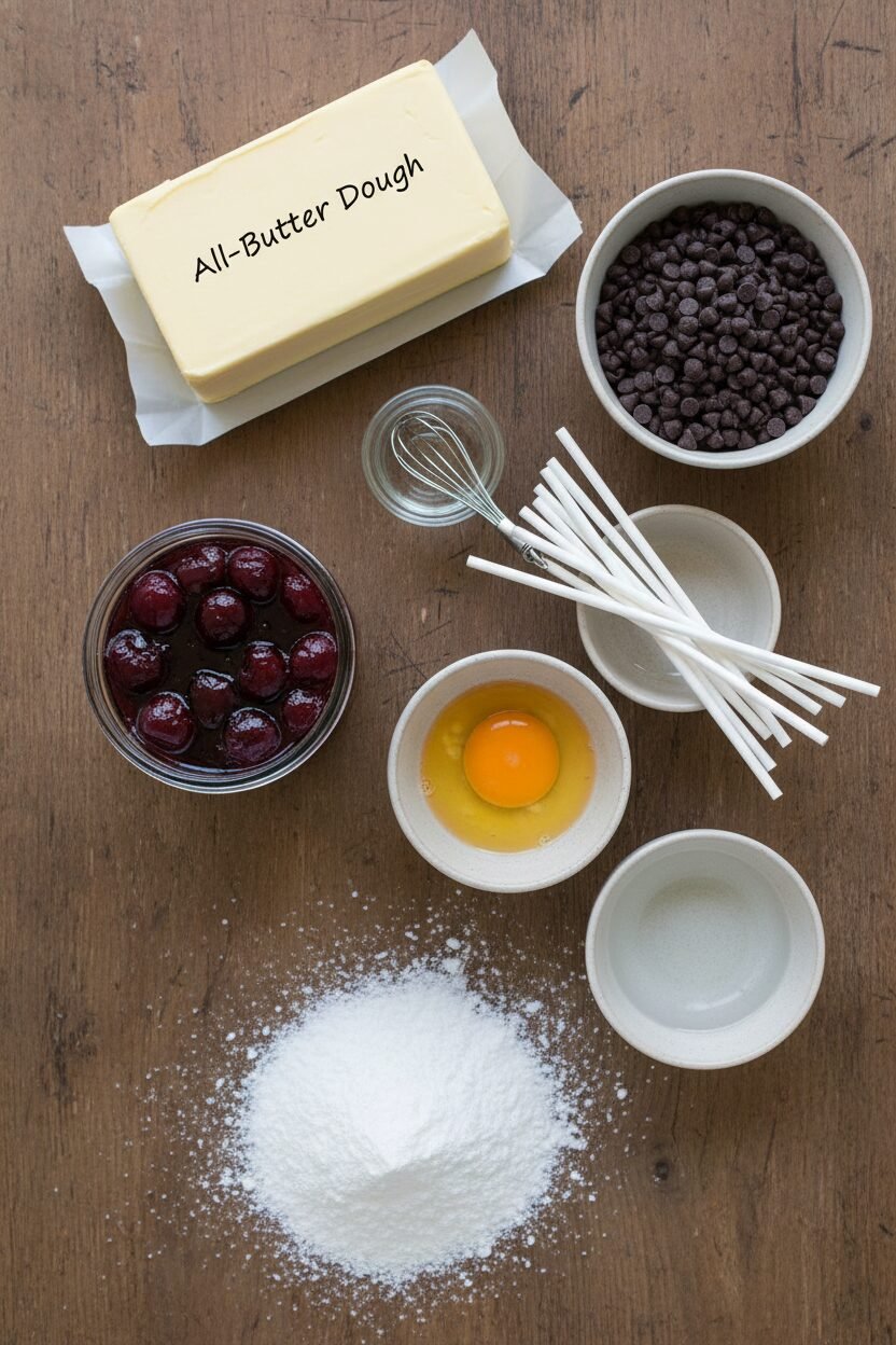 Chocolate Cherry Holiday Pie Pops