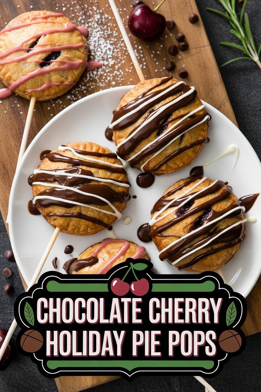 Chocolate Cherry Holiday Pie Pops