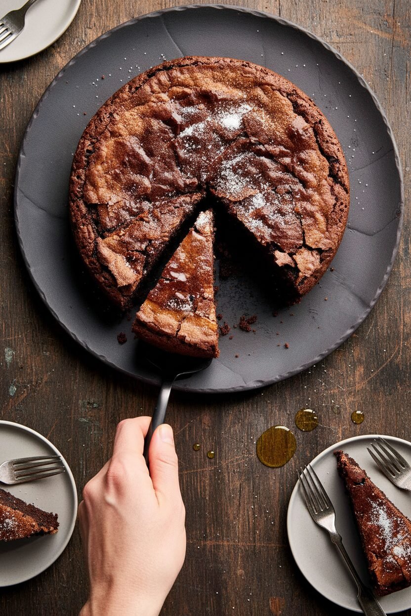 Chocolate Olive Oil Noel Cake