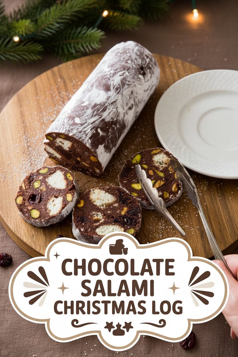 Chocolate Salami Christmas Log