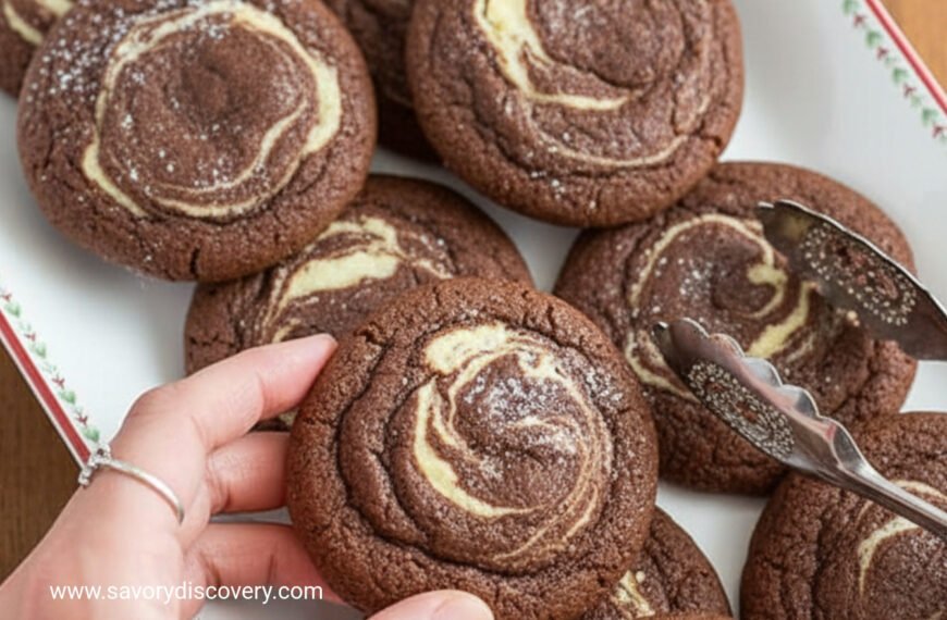 Chocolate Swirled Holiday Cheese Cookies