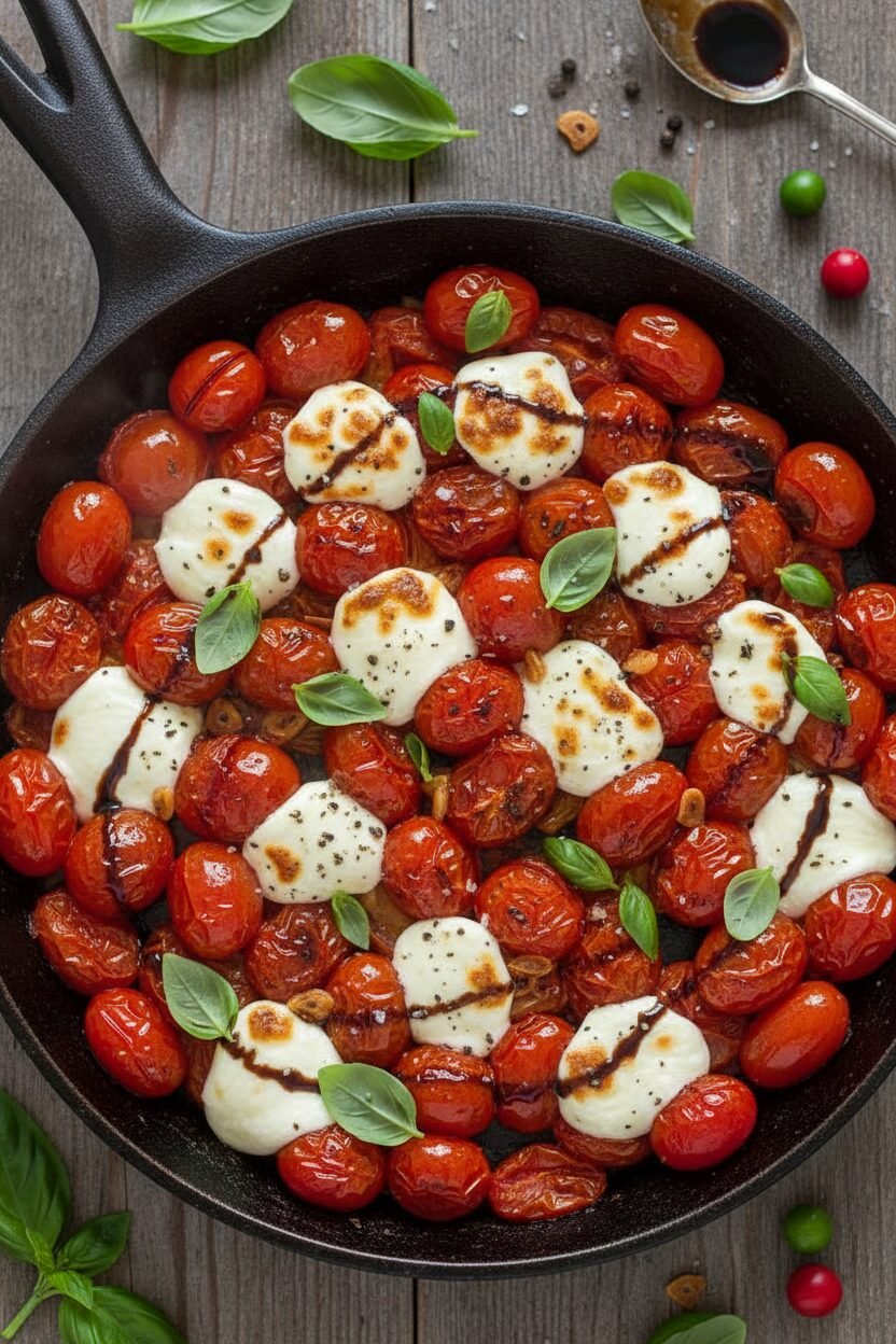 Christmas Caprese with Cherry Tomatoes