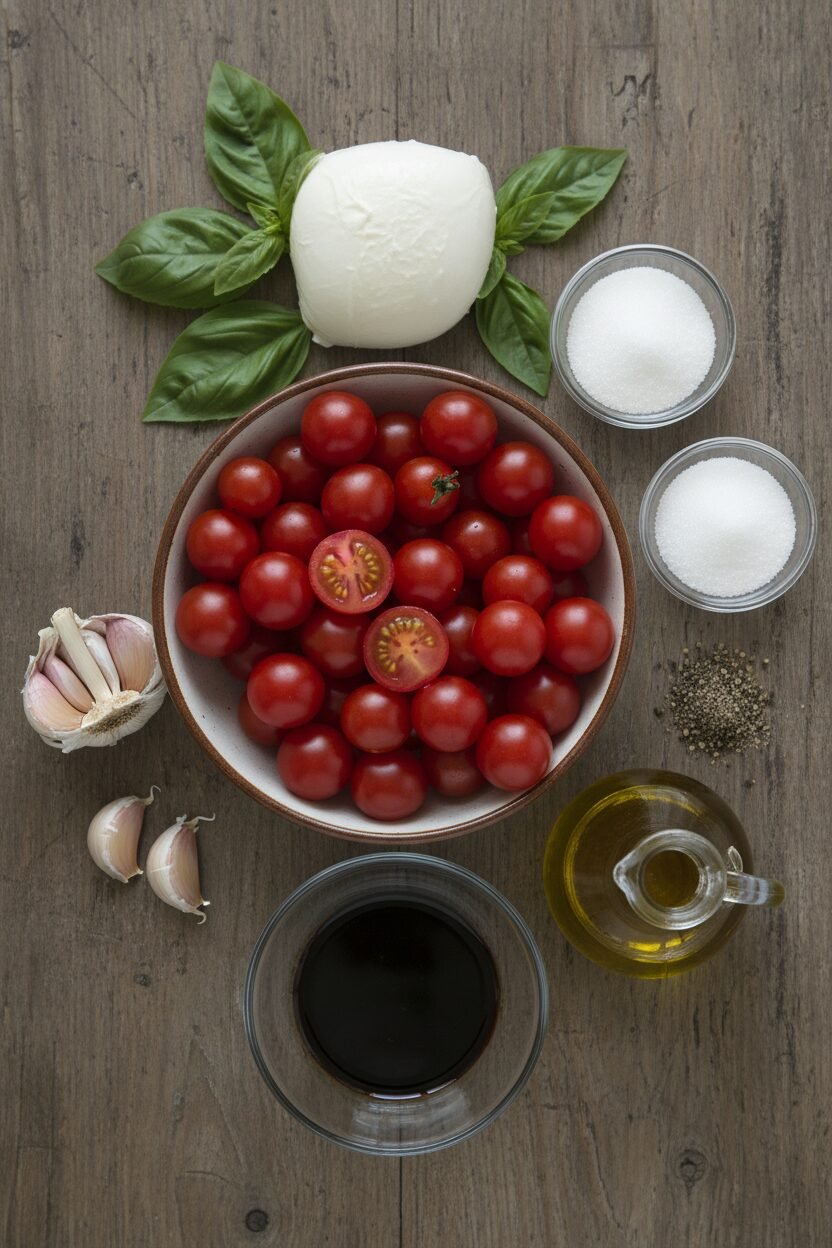 Christmas Caprese with Cherry Tomatoes