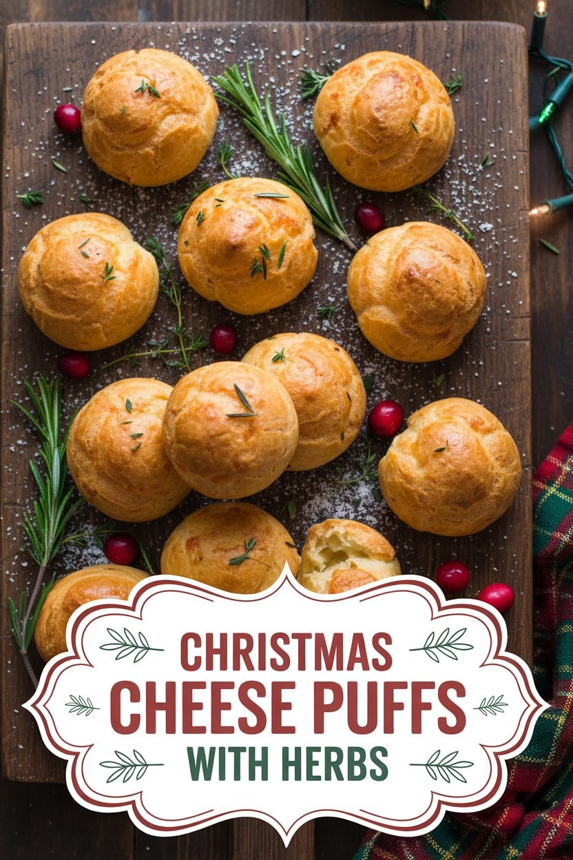 Christmas Cheese Puffs with Herbs