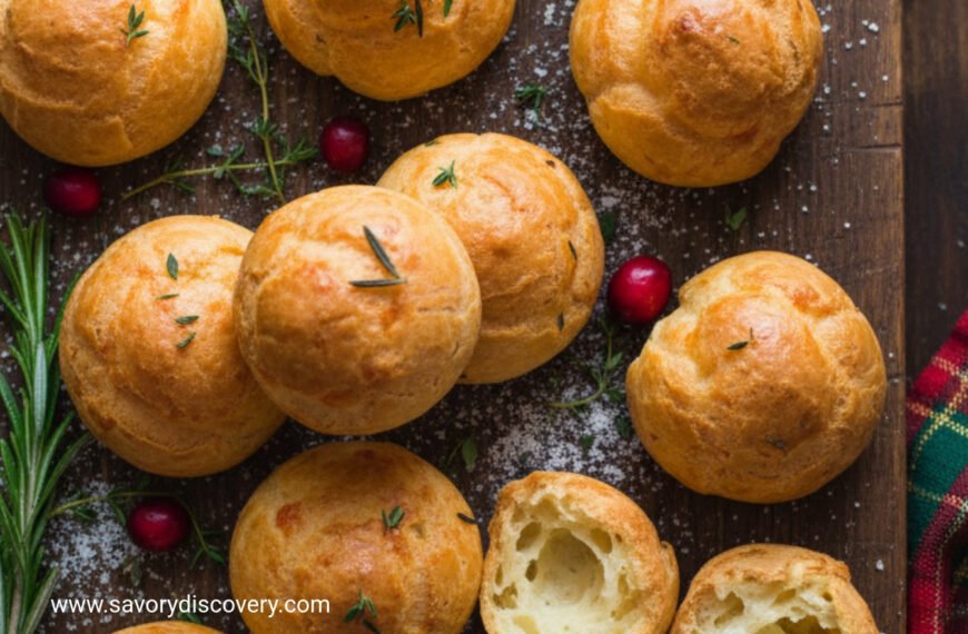 Christmas Cheese Puffs with Herbs