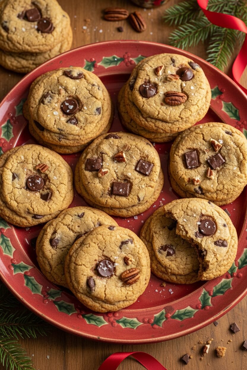 Christmas Chocolate Chip Cookie Perfection