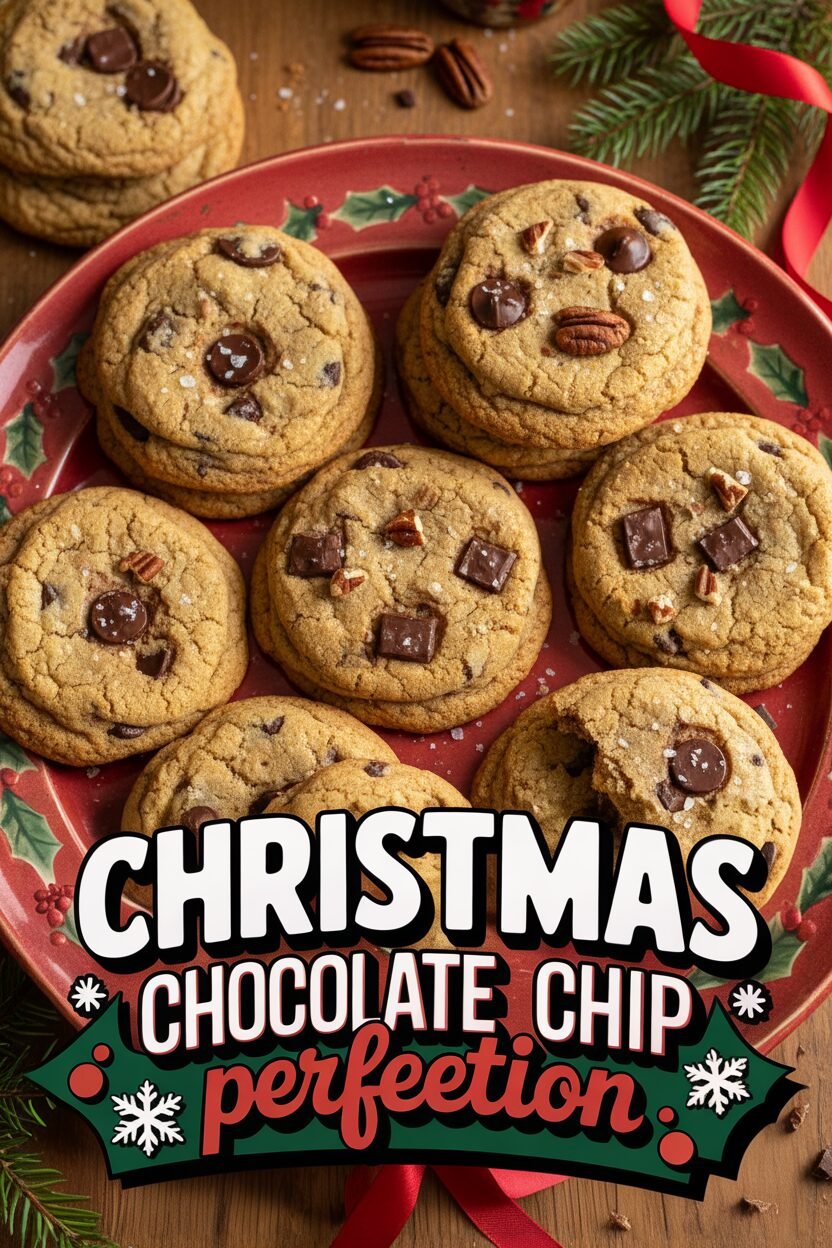 Christmas Chocolate Chip Cookie Perfection