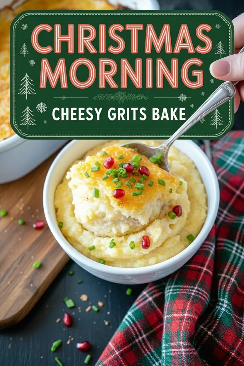 Christmas Morning Cheesy Grits Bake