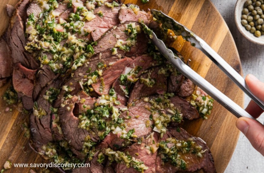 Christmas Roast Beef with Horseradish Parsley Sauce