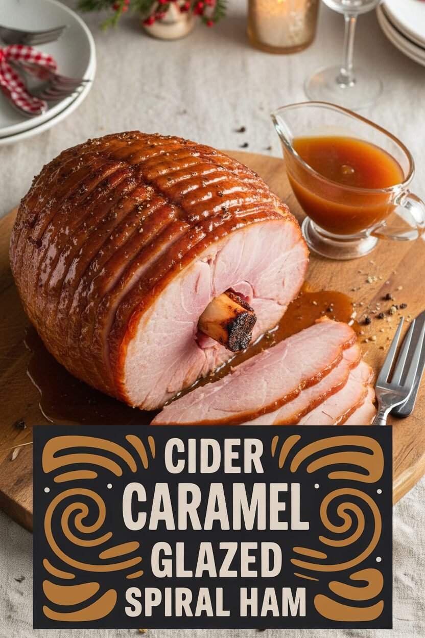 Cider Caramel Glazed Spiral Ham