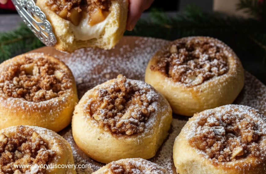 Cinnamon Apple Cheesecake Christmas Buns