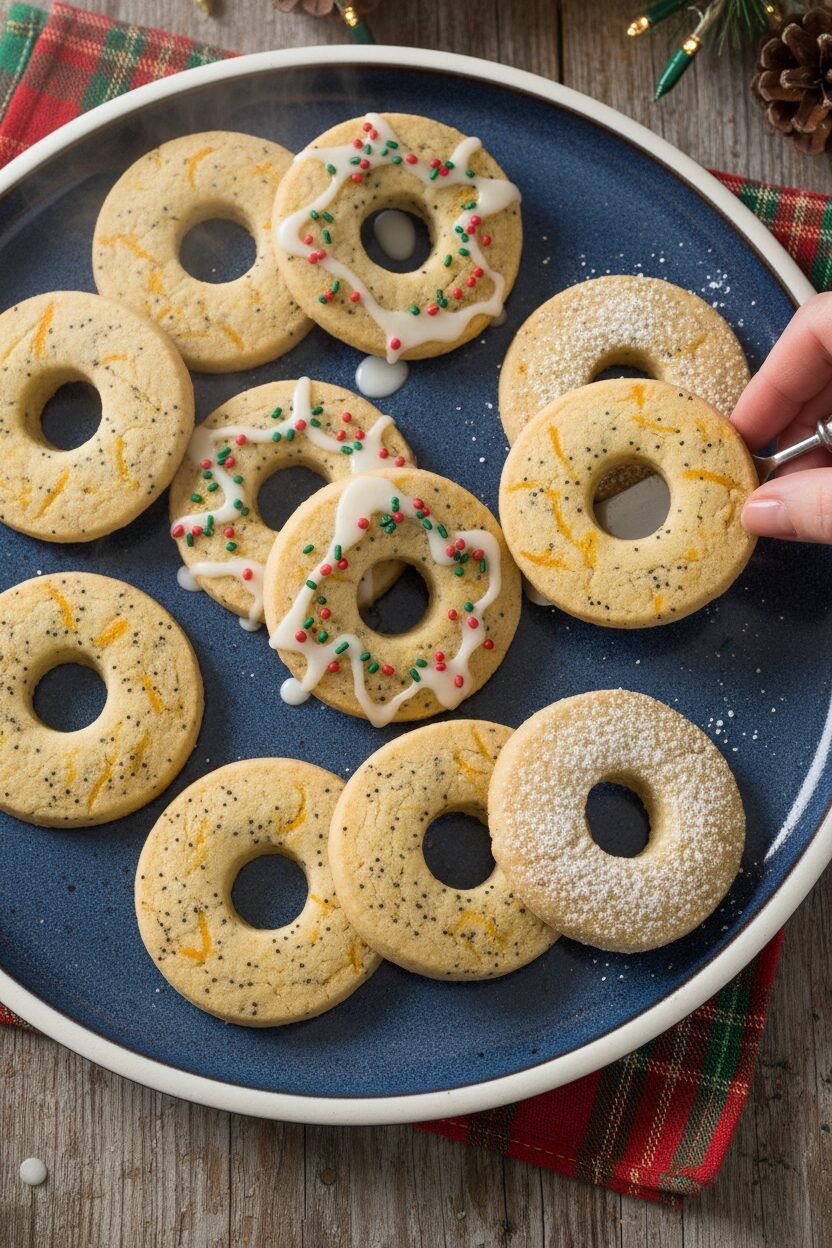 Citrus Spice Holiday Cookie Wreaths