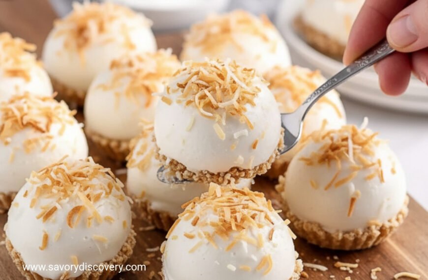 Coconut Snowdrift Cheesecake Bites