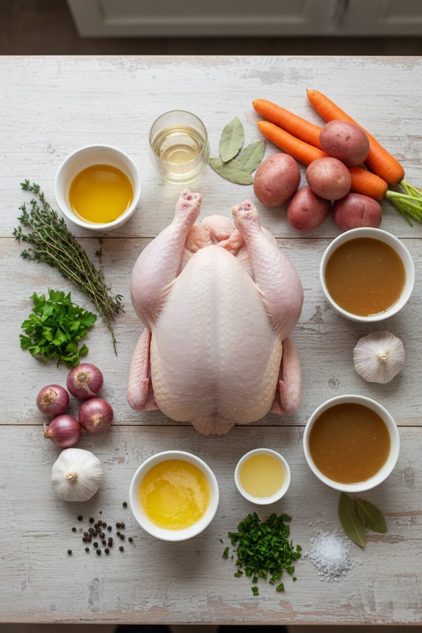 Cozy Pot Roasted Chicken with Winter Vegetables