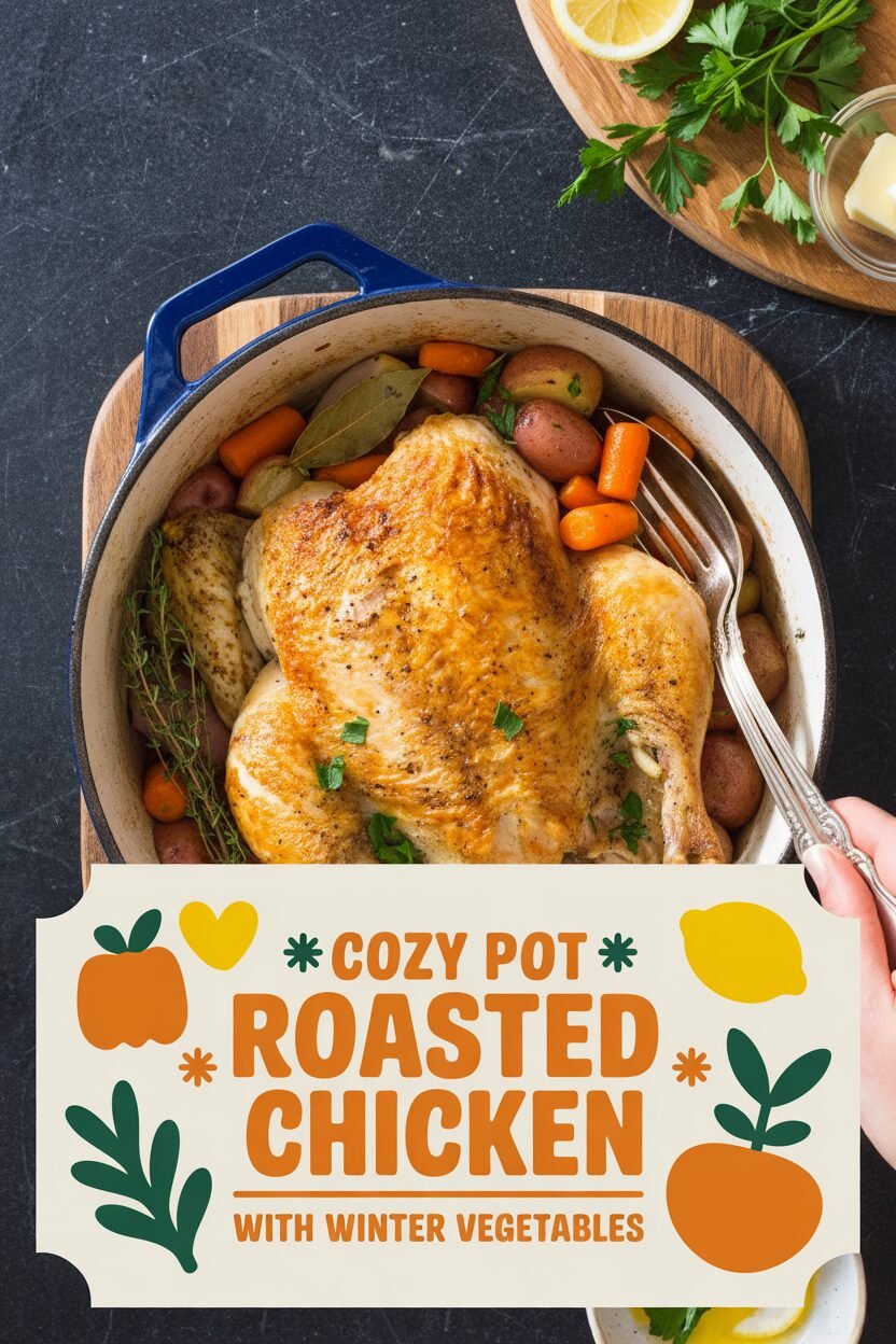 Cozy Pot Roasted Chicken with Winter Vegetables