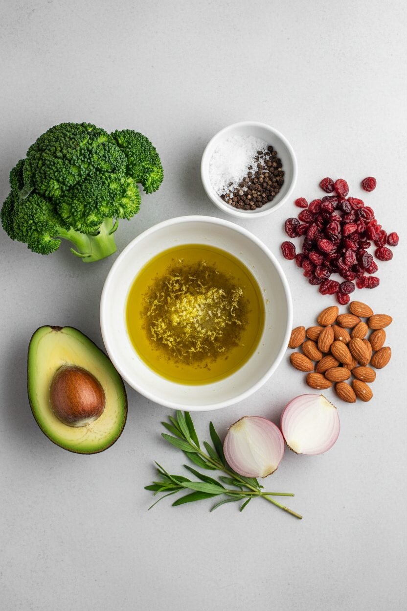 Cranberry Almond Christmas Broccoli Salad