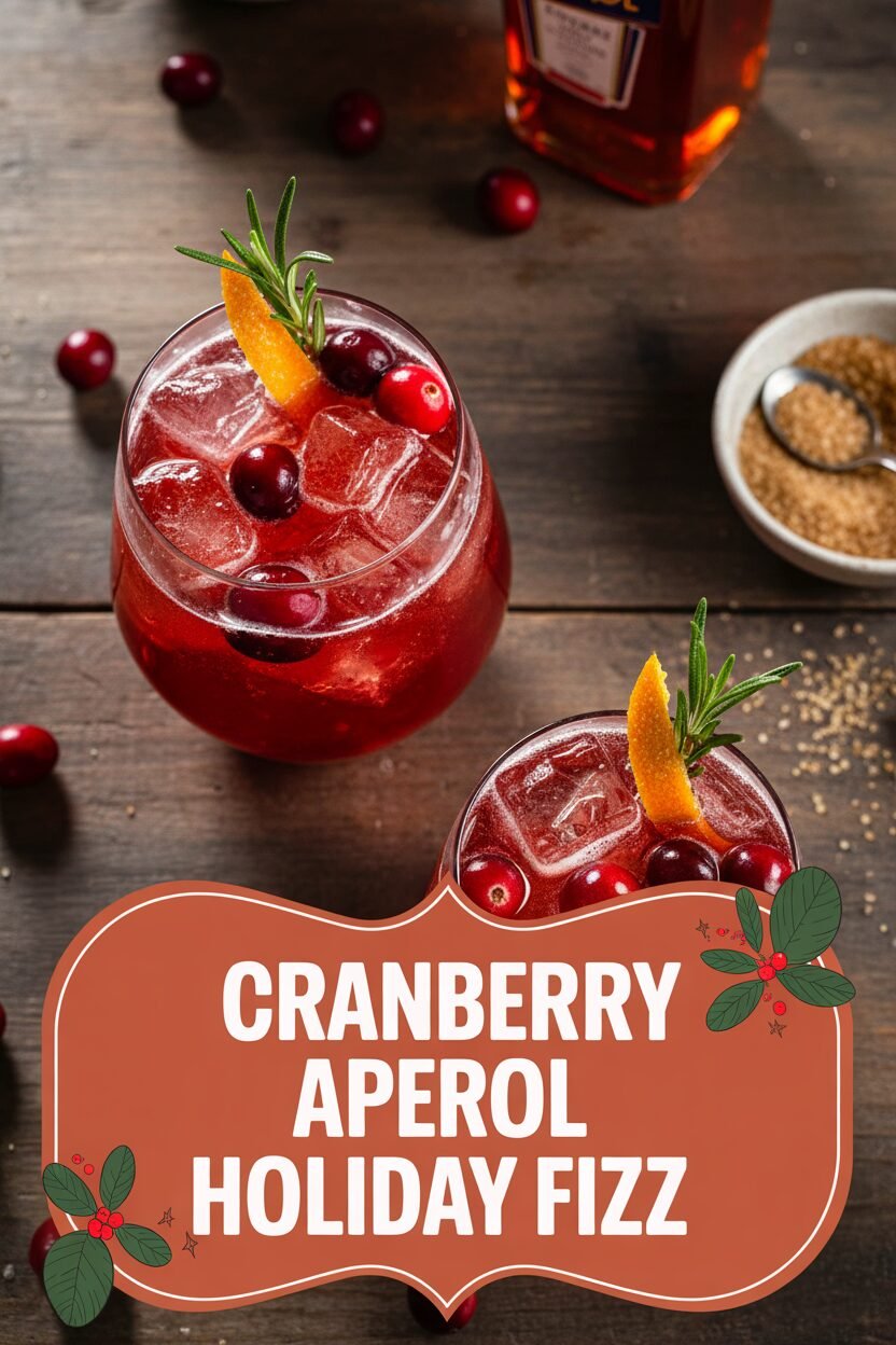Cranberry Aperol Holiday Fizz