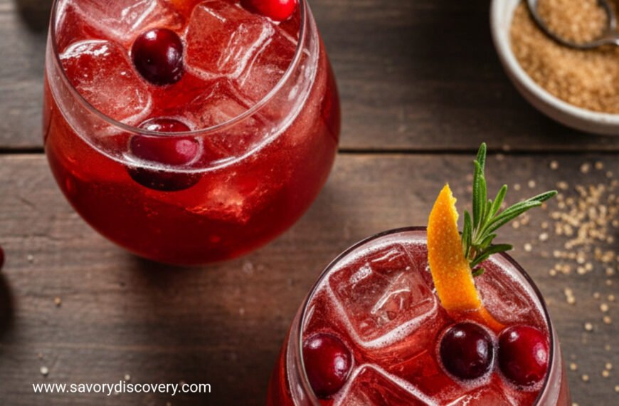 Cranberry Aperol Holiday Fizz
