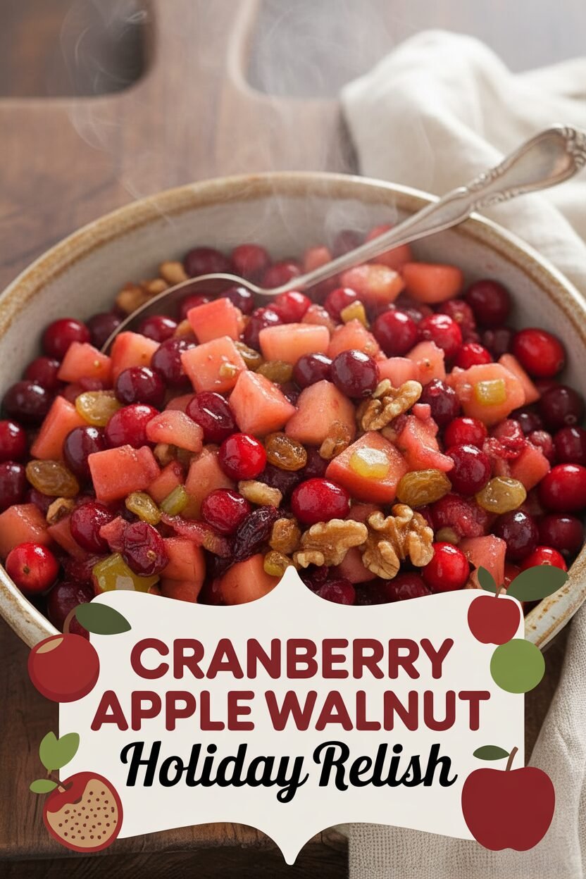 Cranberry Apple Walnut Holiday Relish