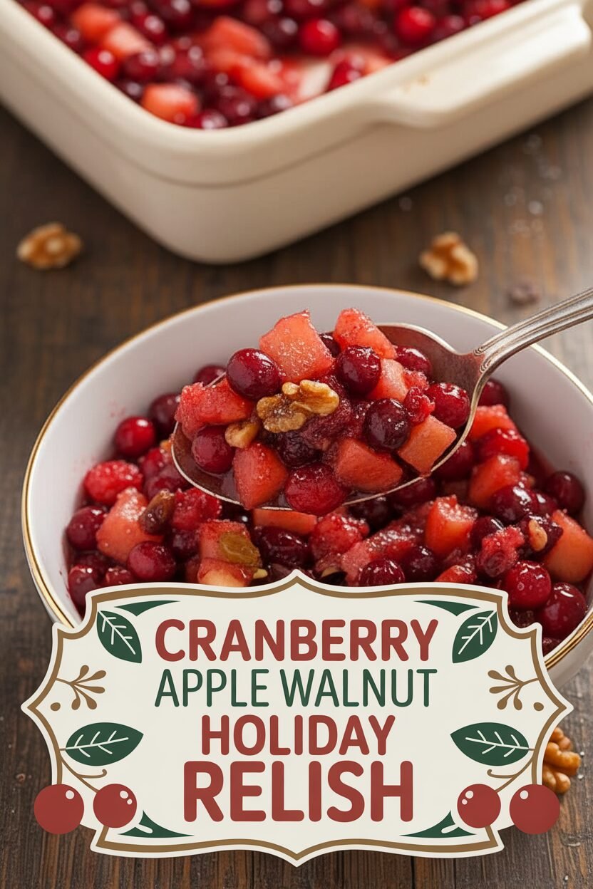Cranberry Apple Walnut Holiday Relish