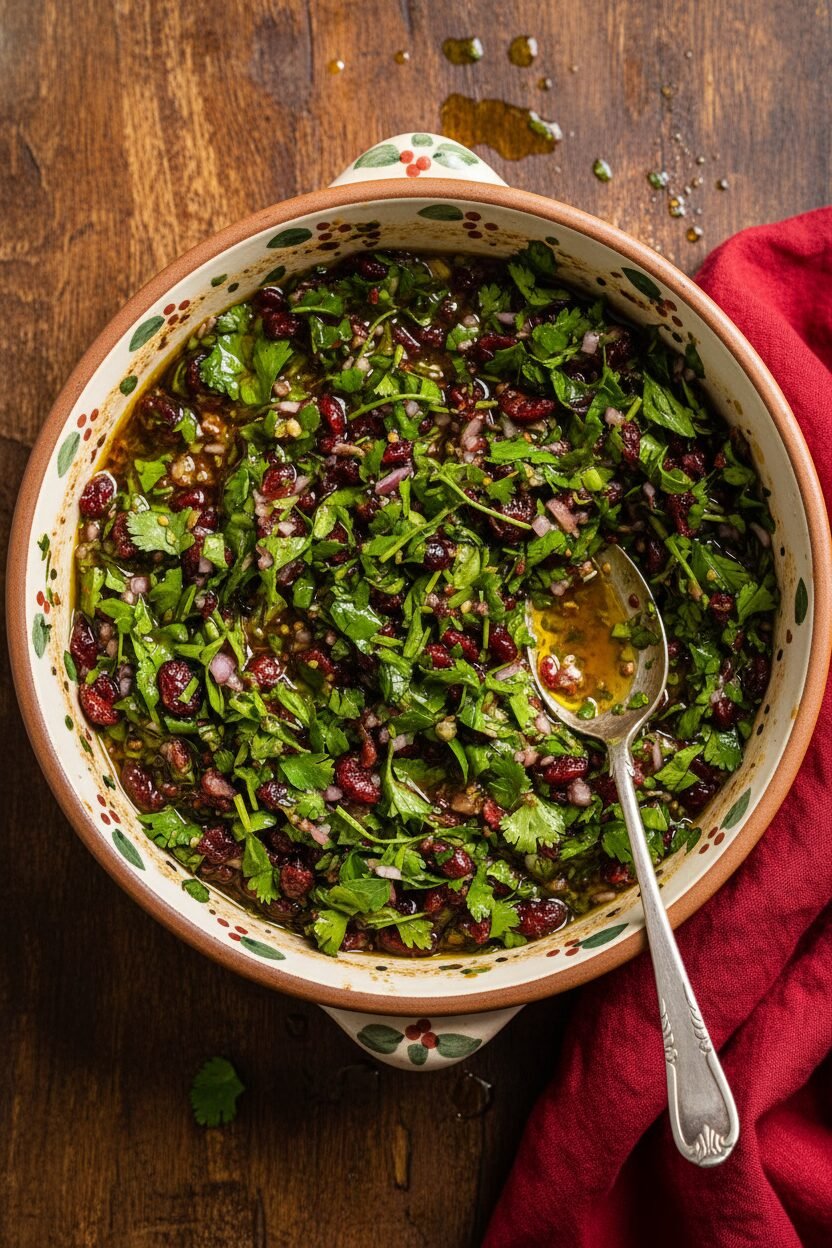 Cranberry Chimichurri Holiday Glaze