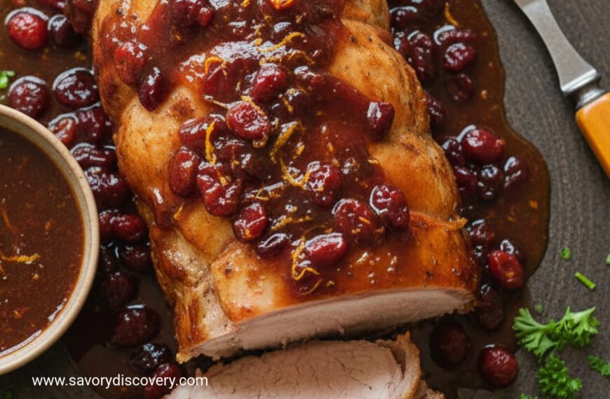 Cranberry Orange Glazed Pork Loin Roast