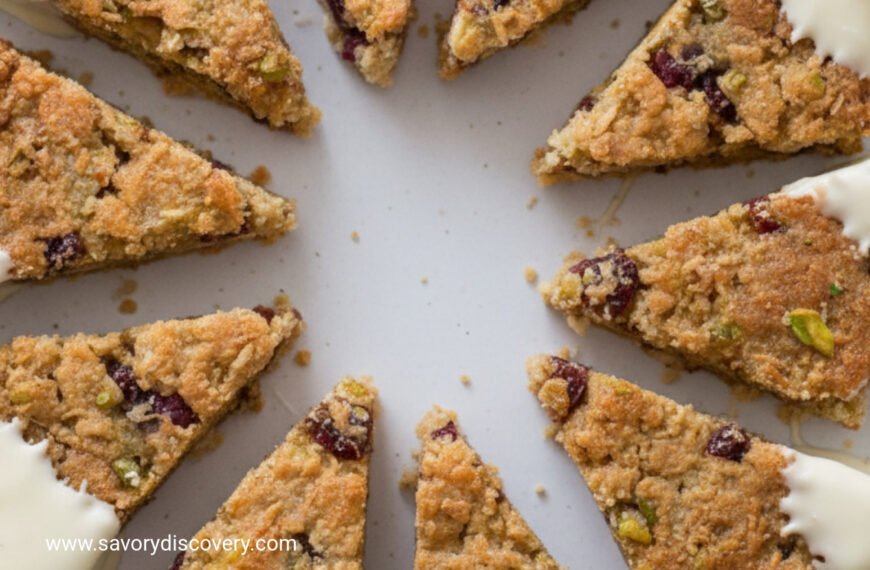 Cranberry Pistachio Snowy Shortbread Bites