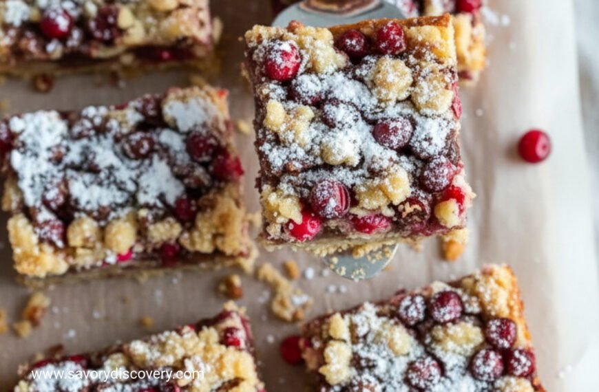 Cranberry Snowcap Cookie Bars
