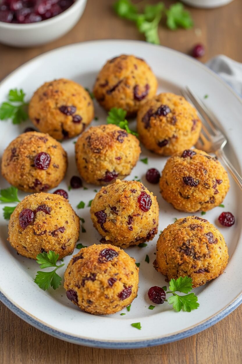 Cranberry Stuffed Turkey Balls