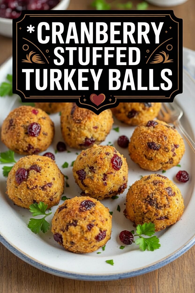Cranberry Stuffed Turkey Balls