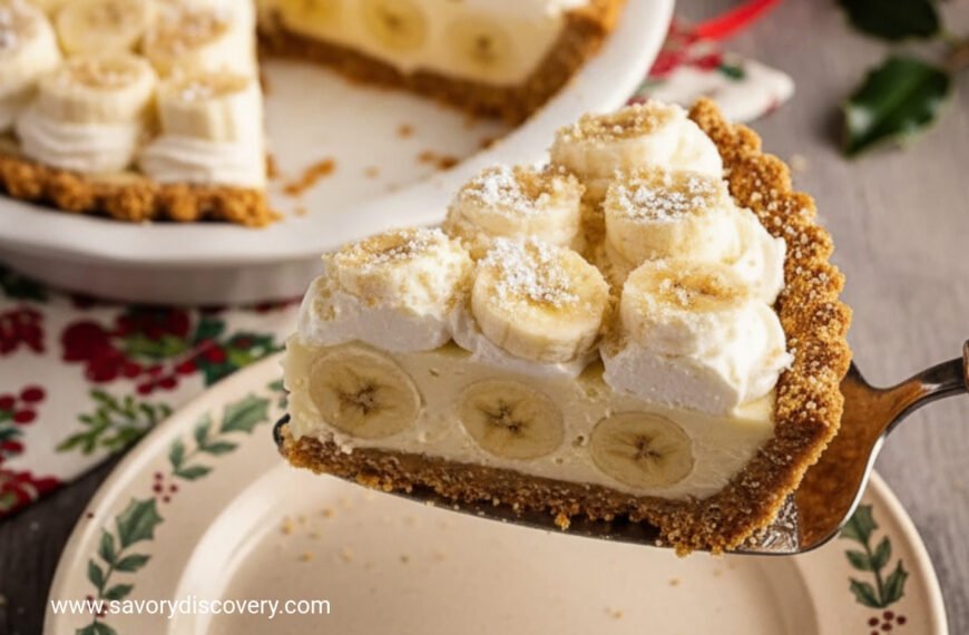 Creamy Banana Christmas Pie