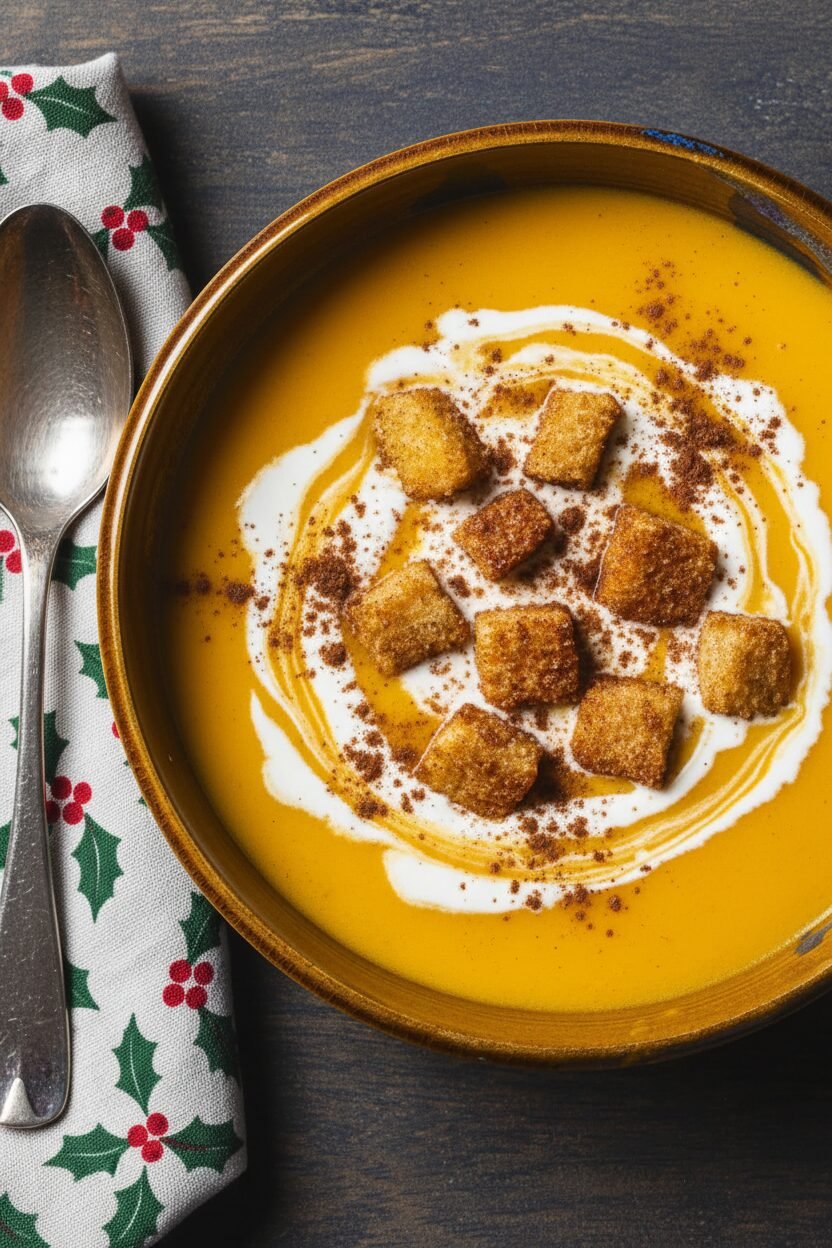 Creamy Butternut Squash Christmas Bisque