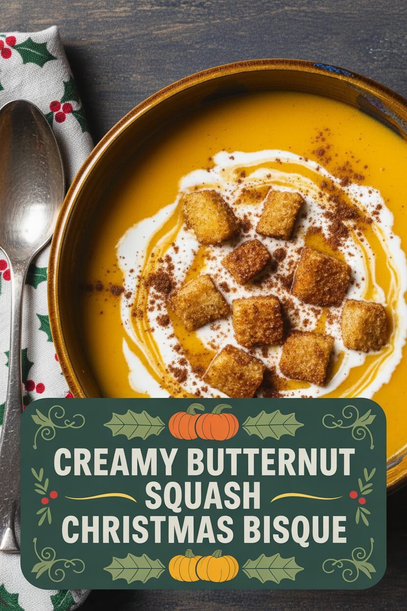 Creamy Butternut Squash Christmas Bisque