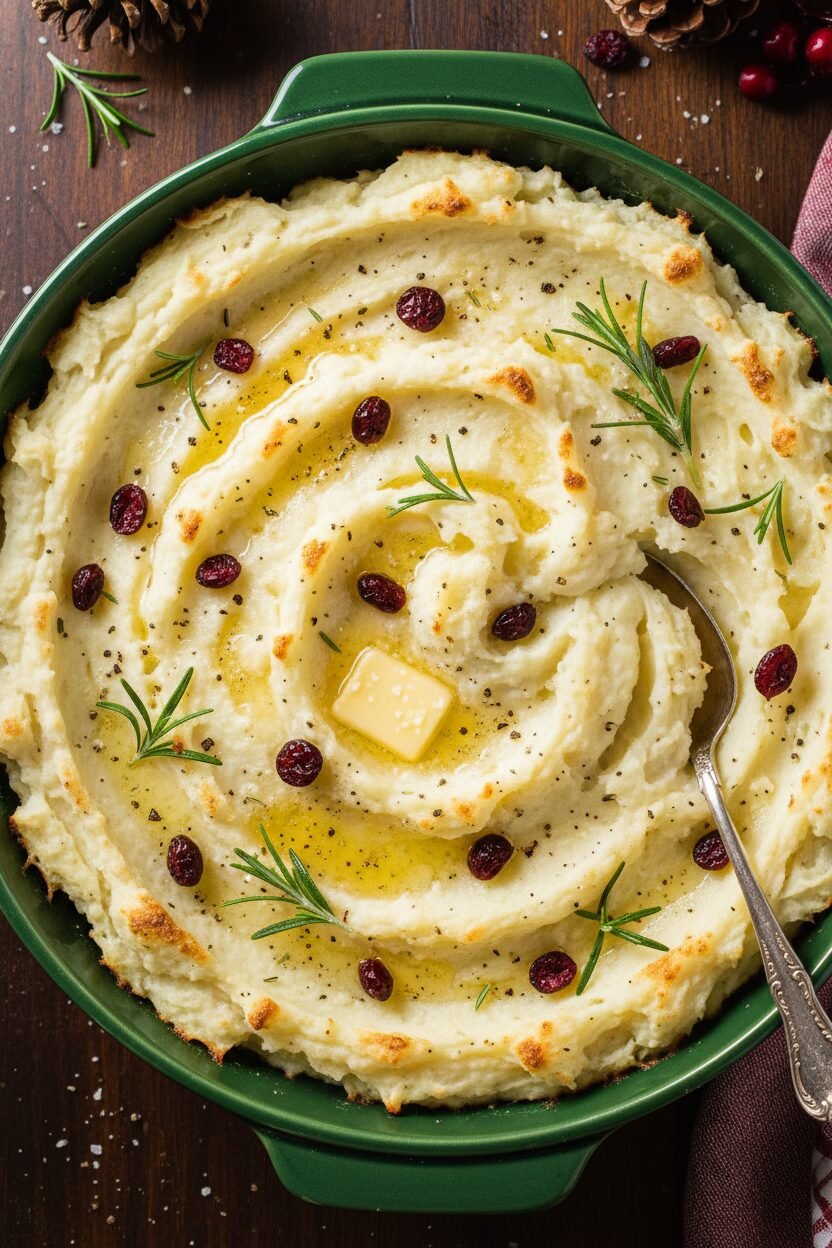 Creamy Garlic Christmas Potato Clouds