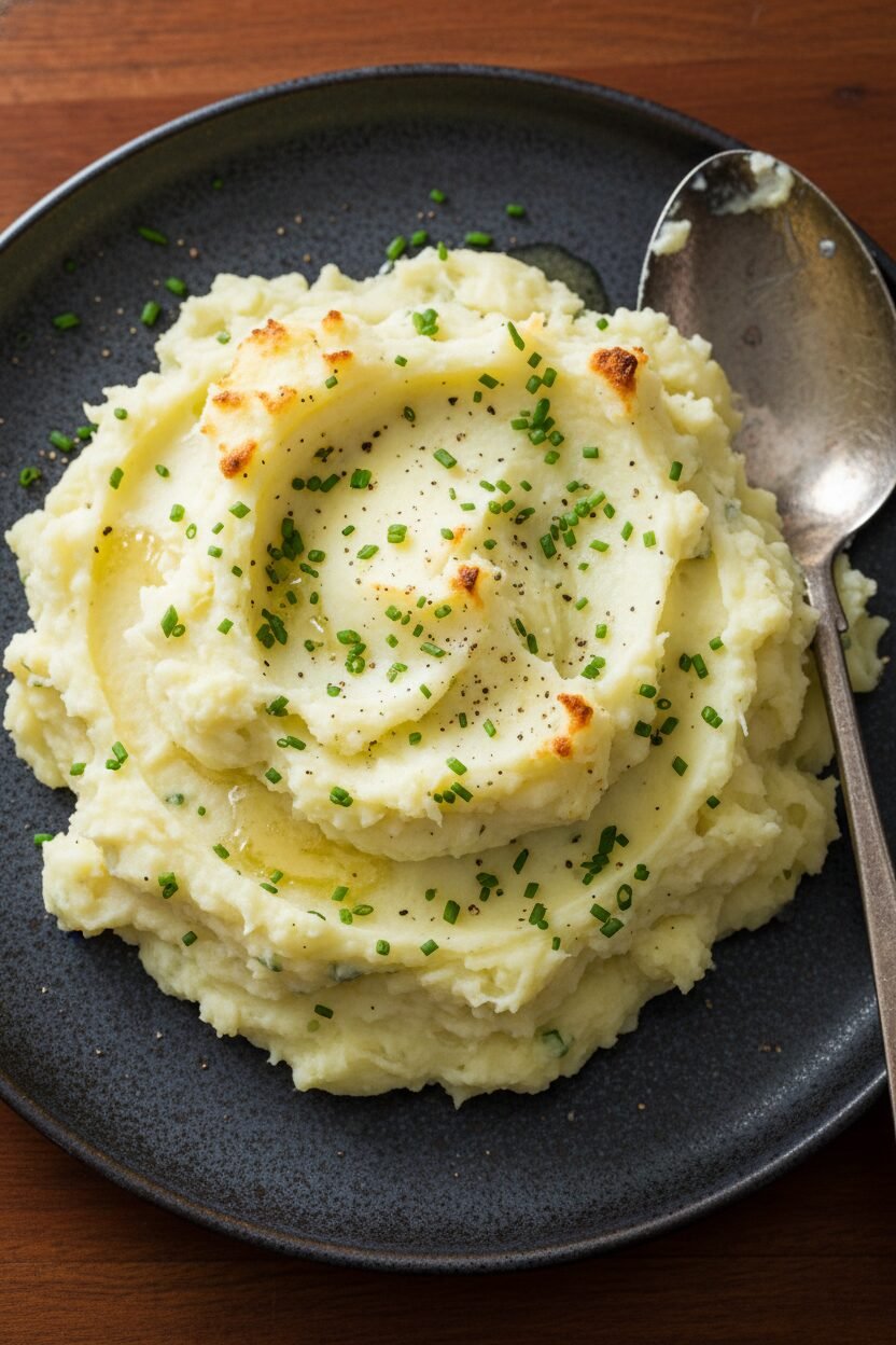 Creamy Horseradish and Chive Mashed Potatoes