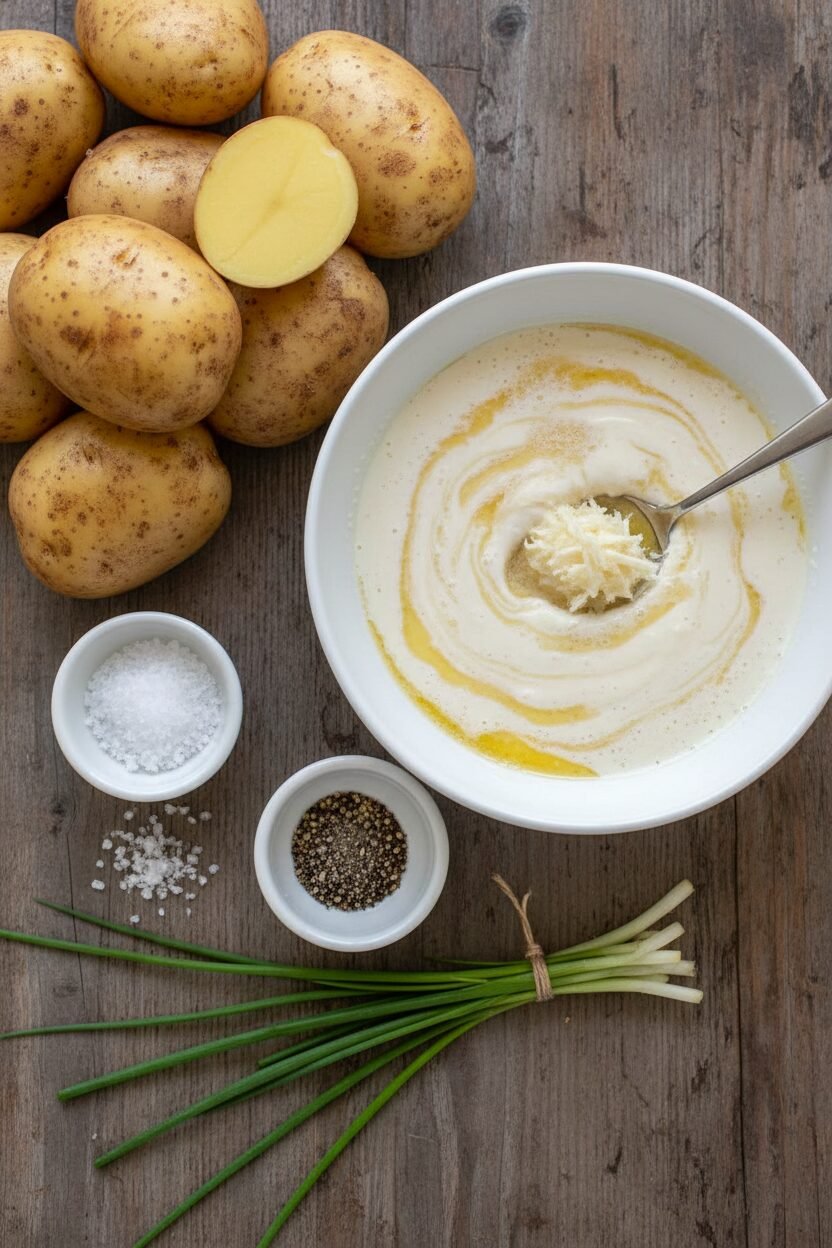 Creamy Horseradish and Chive Mashed Potatoes