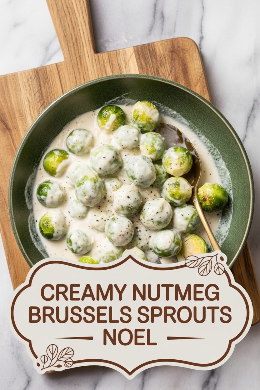 Creamy Nutmeg Brussels Sprouts Noel